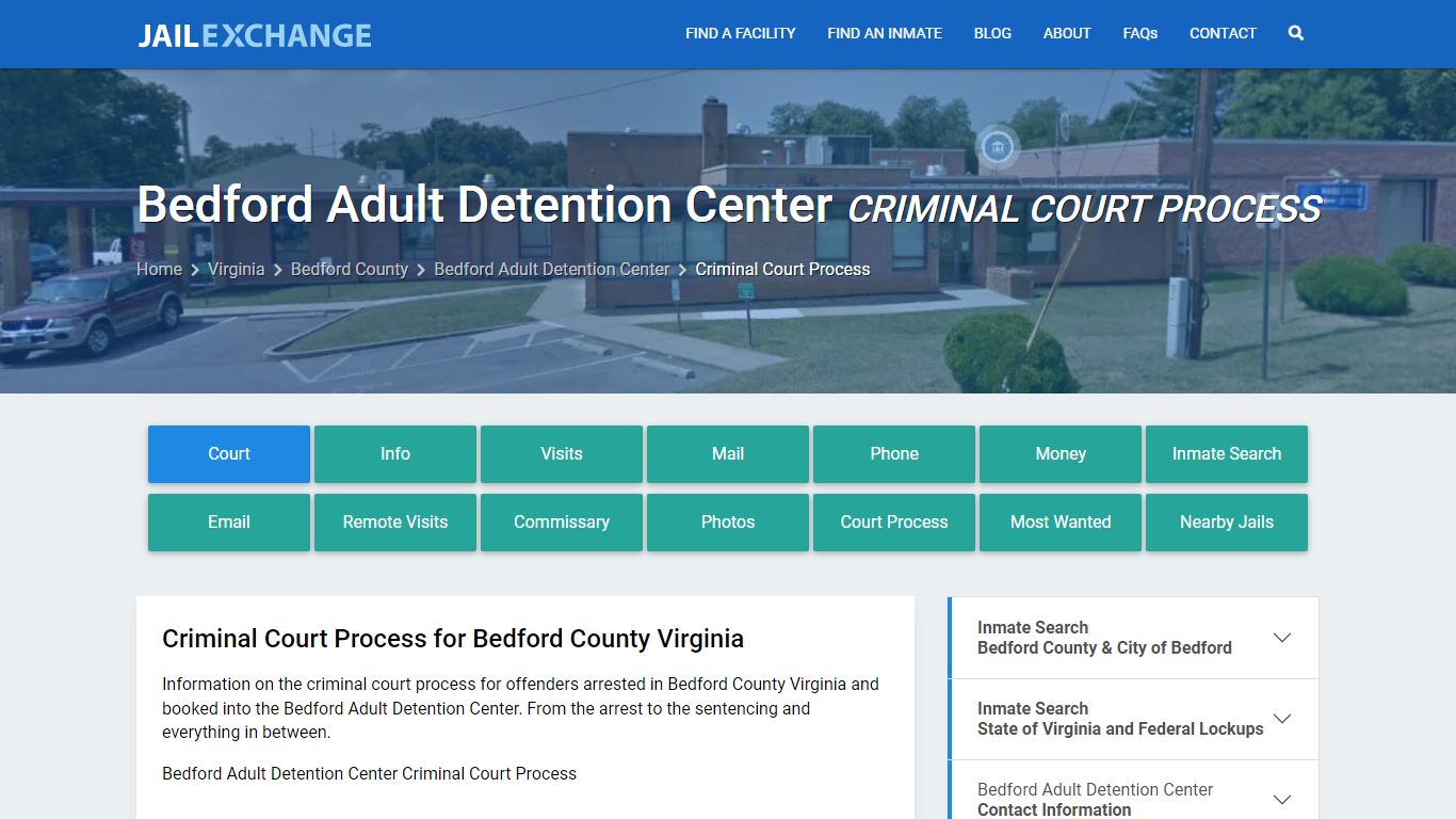 Bedford Adult Detention Center Criminal Court Process - Jail Exchange